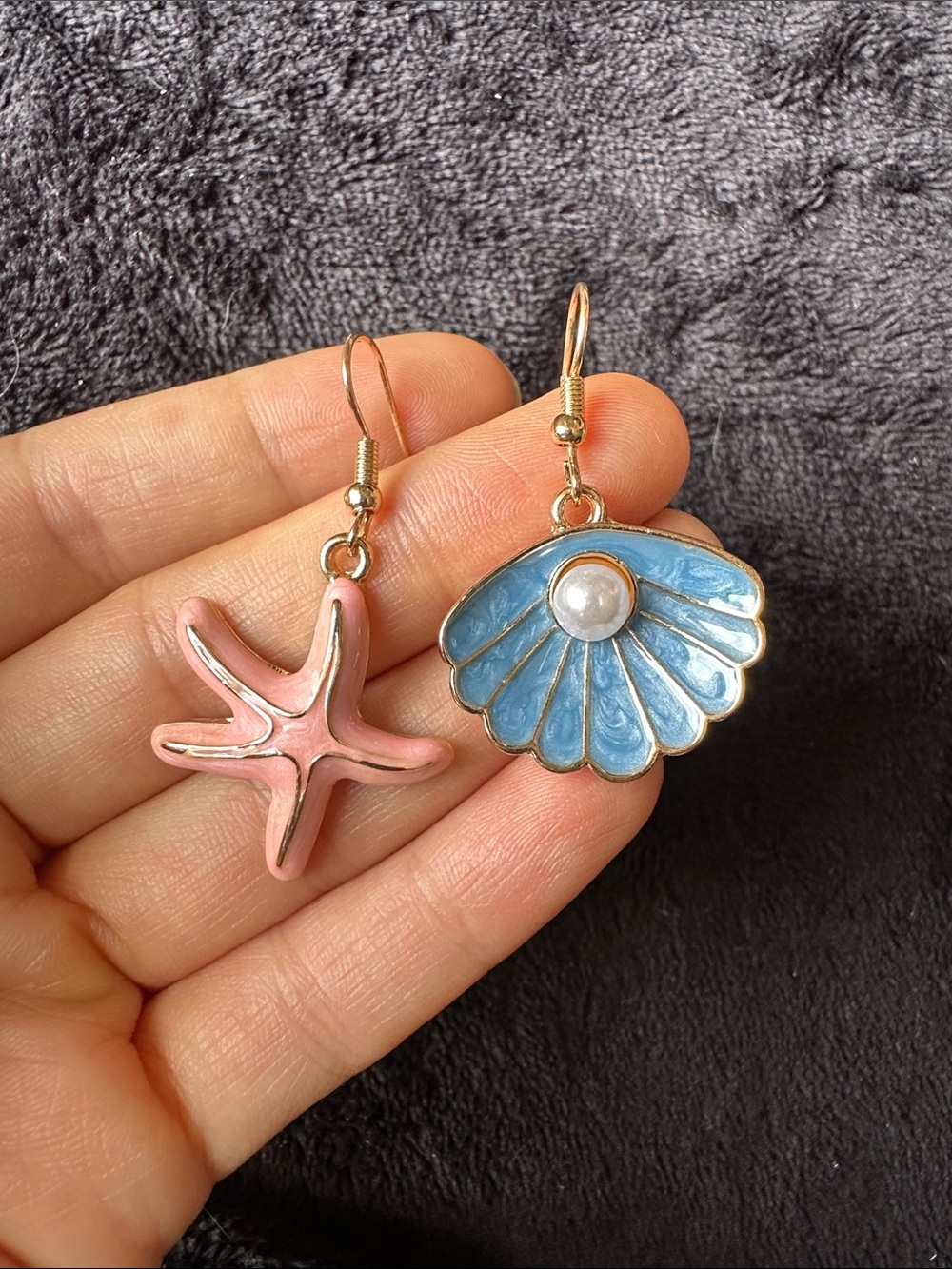 Sea Star and Sea shell earrings